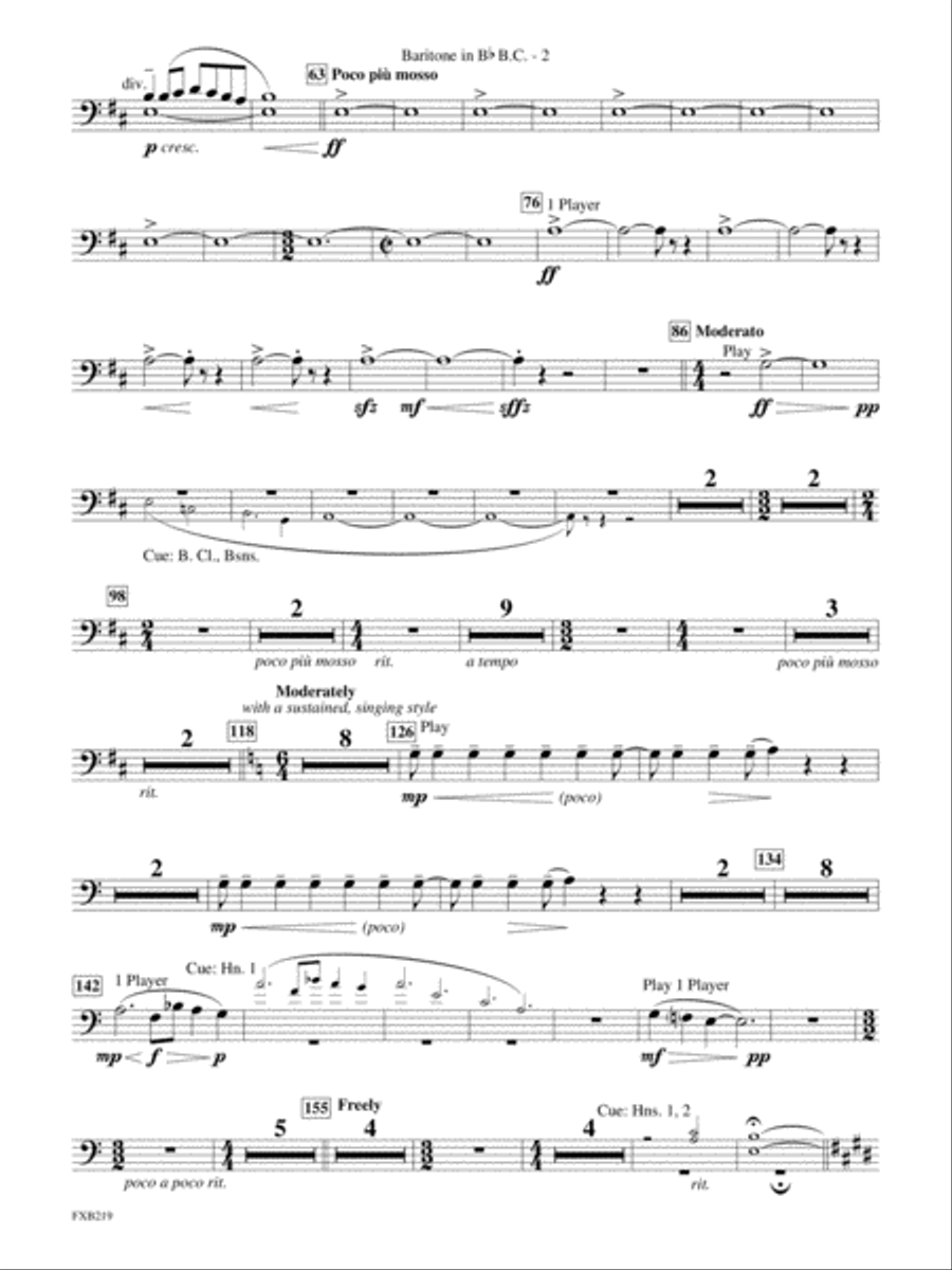 Russian Christmas Music: (World Part) B-flat Baritone B.C. Concert Band scores gallery preview page 2