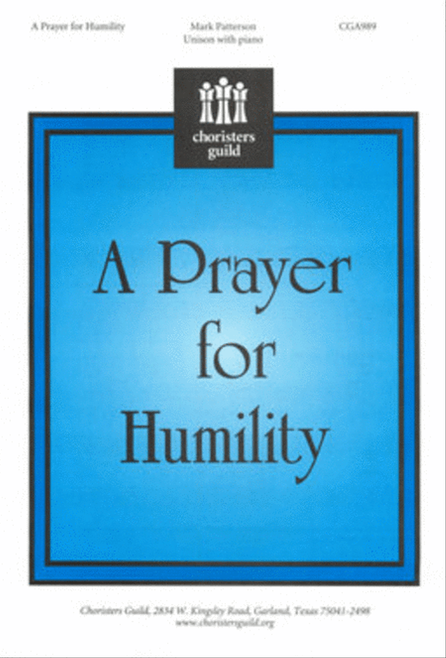 A Prayer for Humility (Unison) Unison Choir scores gallery preview page 1