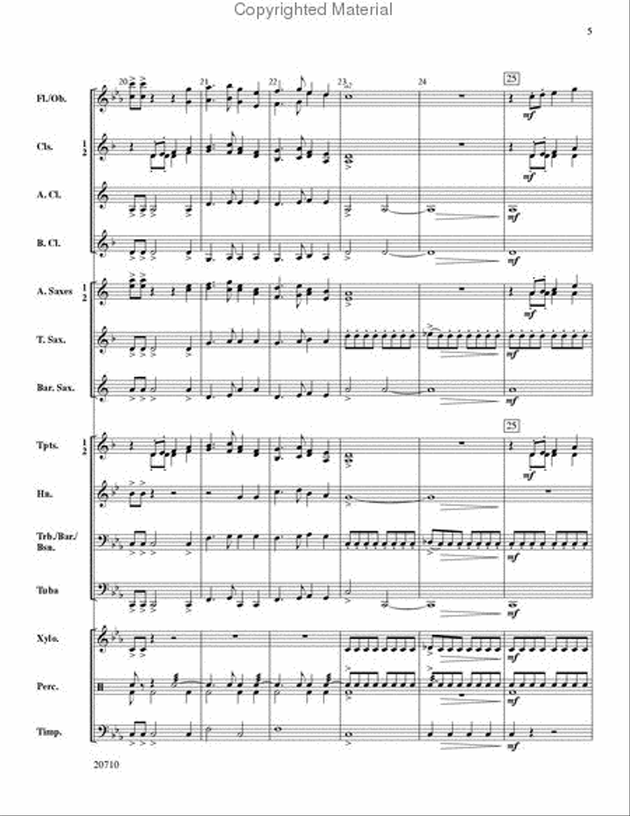In Darkest Night Concert Band scores gallery preview page 5