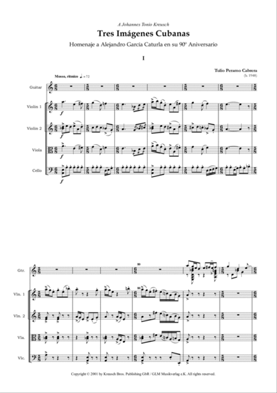 Tres Imagenes Cubanas Cello scores gallery preview page 2