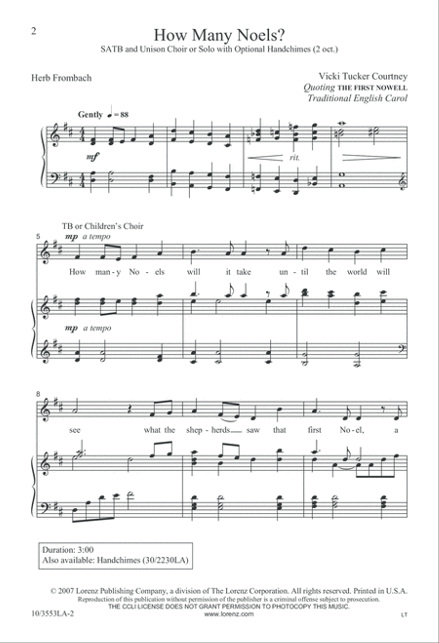 How Many Noels? 4-Part scores gallery preview page 2