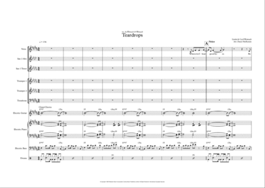 Teardrops Trombone scores gallery preview page 1