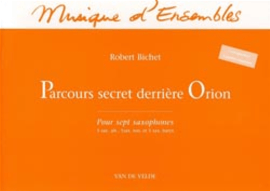 Parcours Secret Derriere Orion Saxophone scores gallery preview page 1