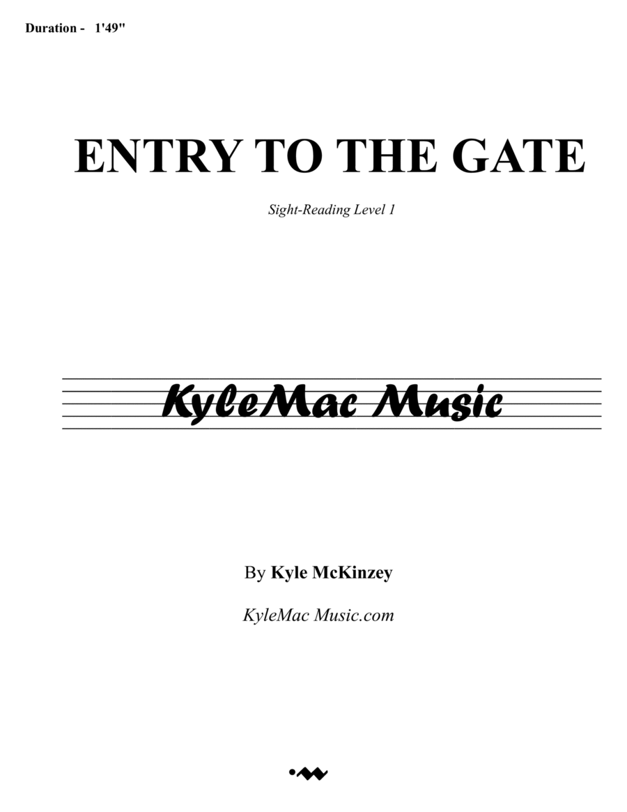 Entry To The Gates Concert Band scores gallery preview page 1