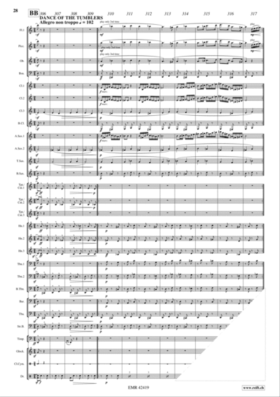 Lady In The Dark Concert Band scores gallery preview page 10