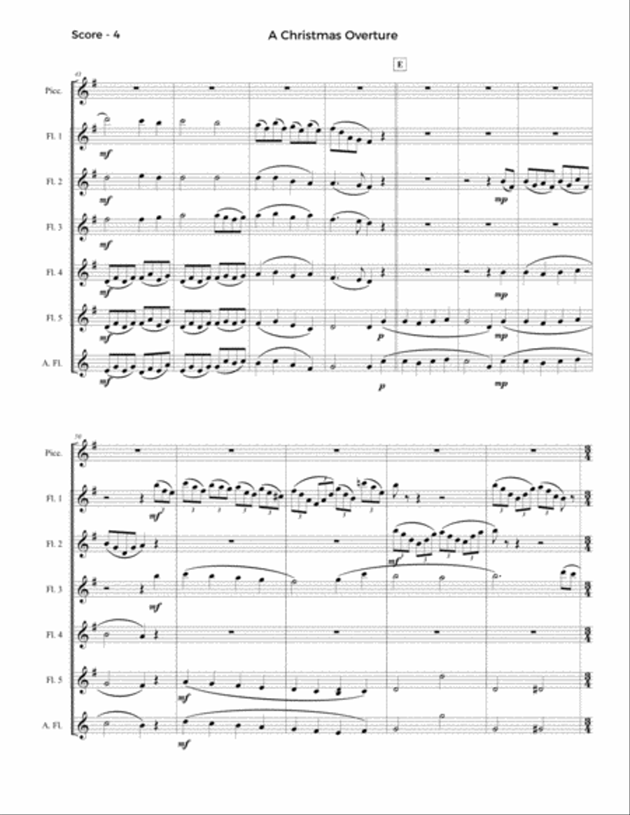 A Christmas Overture Woodwind Ensemble scores gallery preview page 6