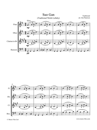 Suo Gân - Welsh Lullaby (woodwind quartet)