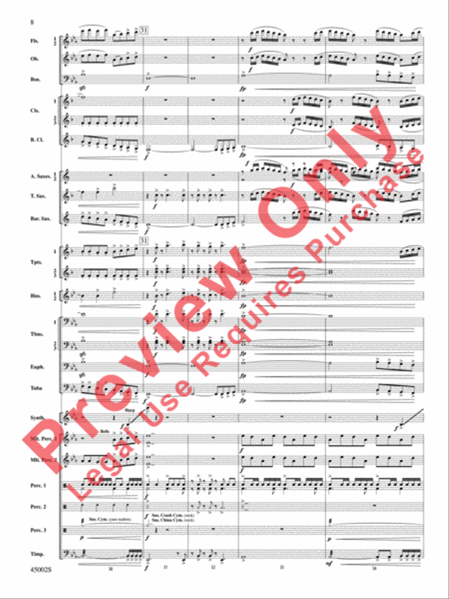 Winds of Change Concert Band scores gallery preview page 9