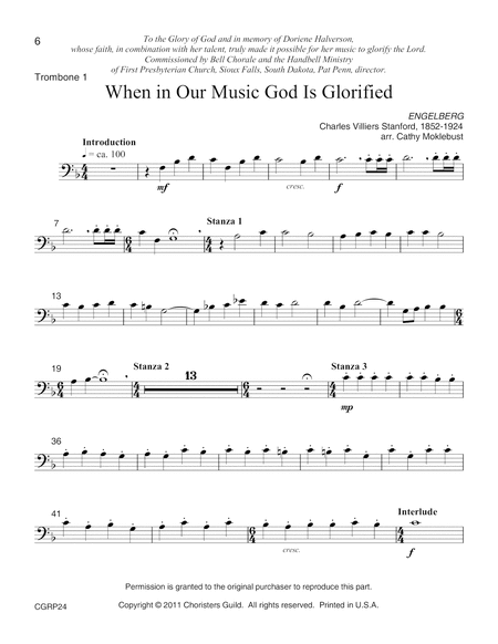 When in Our Music God Is Glorified - Reproducible Inst Parts