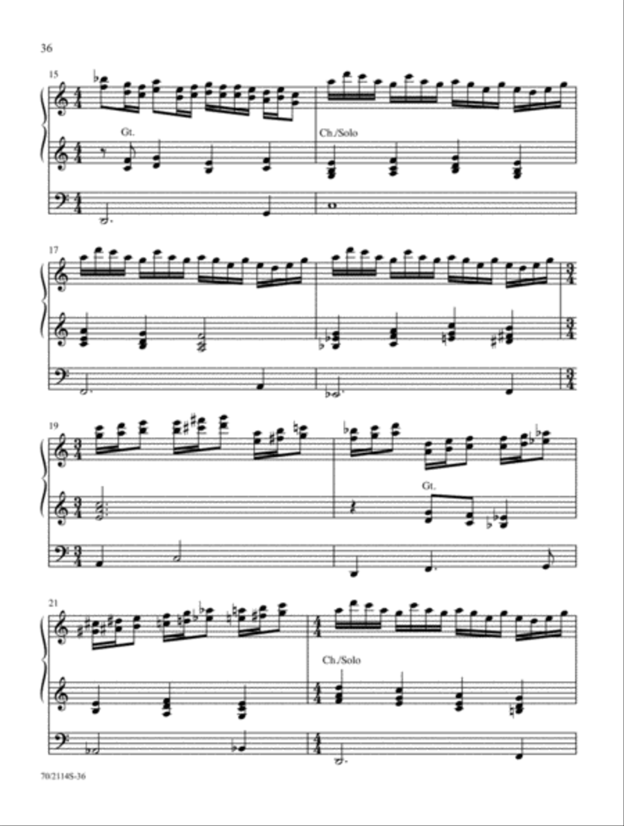 Again, I Say, Rejoice! Organ Solo scores gallery preview page 15