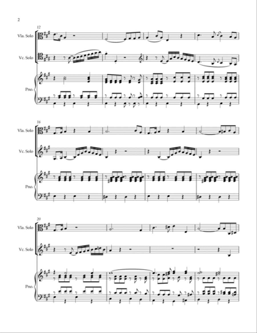 Adagio: Due Soli Strumenti a Corda String Duet scores gallery preview page 2