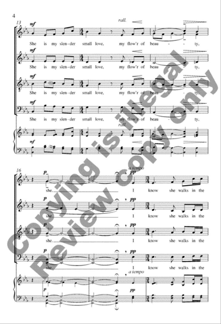 Flower of Beauty (Choral Score) Divisi scores gallery preview page 4