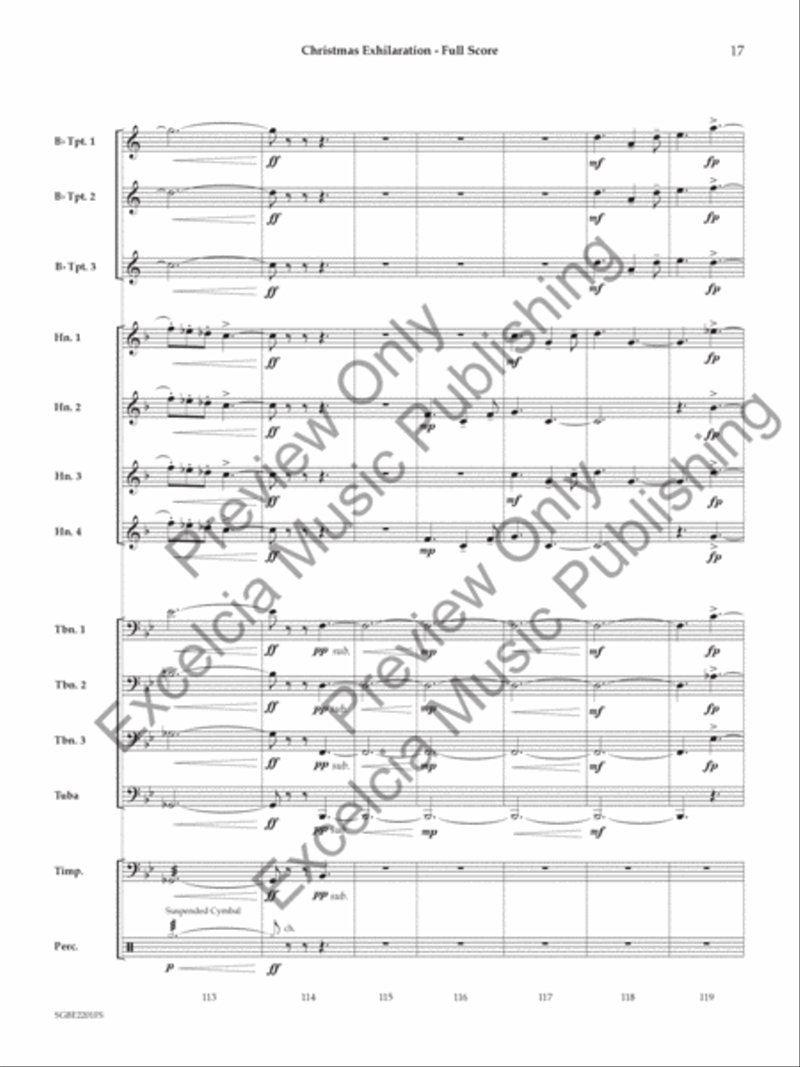 Christmas Exhilaration Small Ensemble scores gallery preview page 18