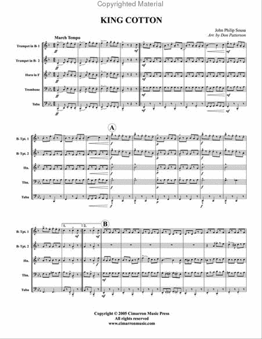 King Cotton Brass Quintet scores gallery preview page 2
