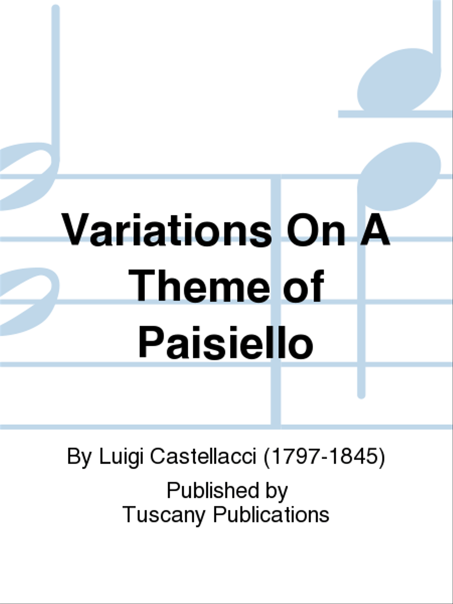 Variations On A Theme Of Paisiello Chamber Music scores gallery preview page 1
