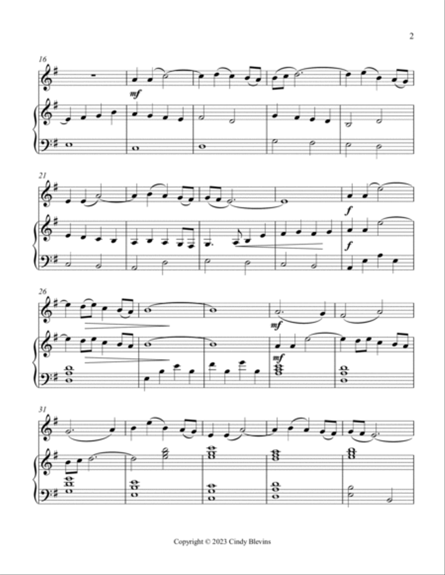 Polovtsian Dance, Piano and Tin Whistle (D) Piano scores gallery preview page 3