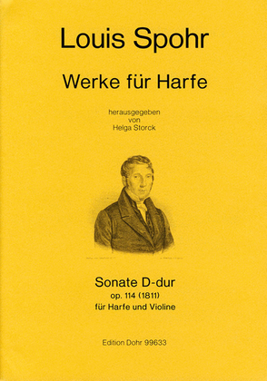 Book cover for Sonate für Harfe und Violine D-Dur op. 114 (1811) (Originaltonart)