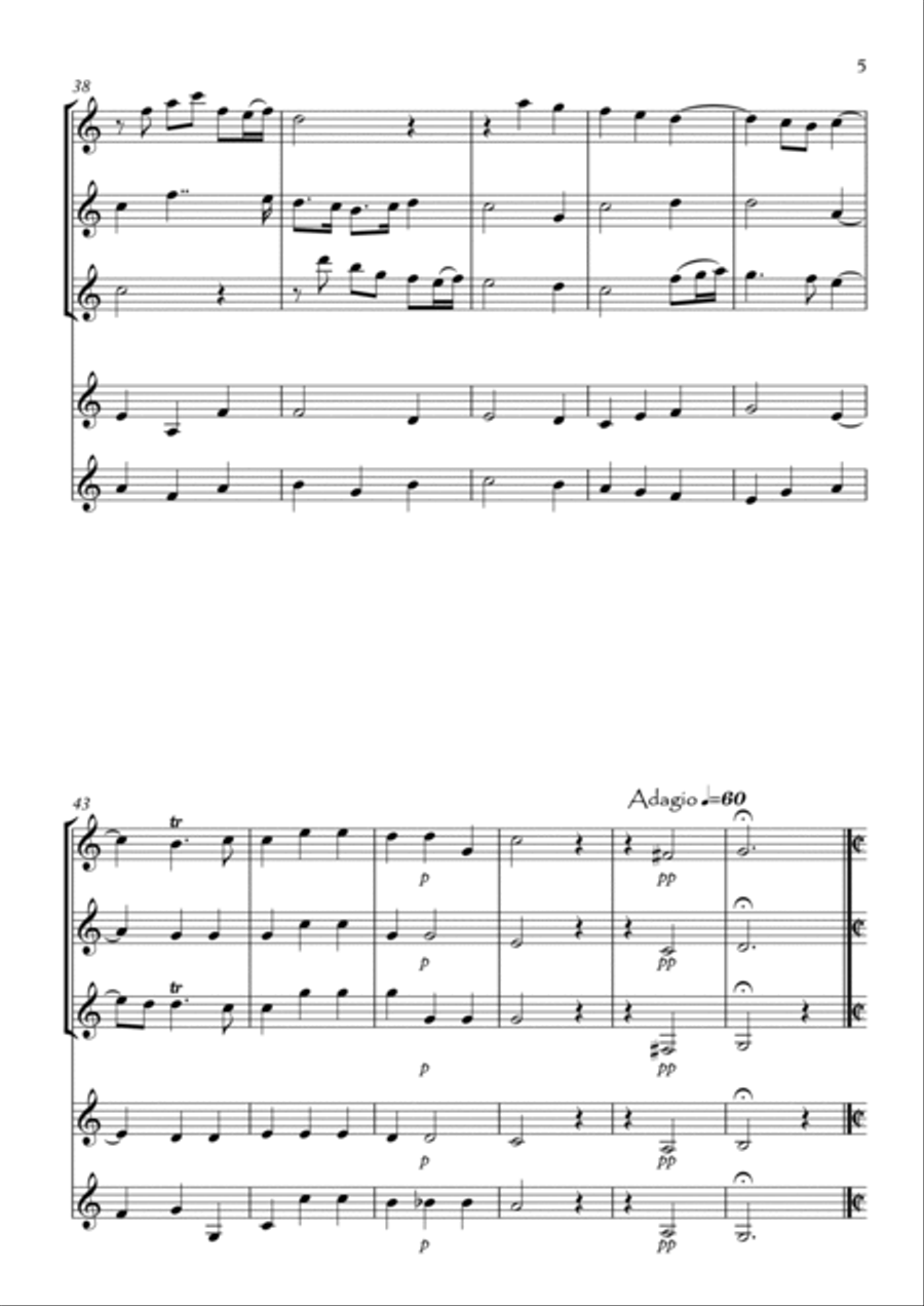 Trio Sonata No.9 Clarinet Quintet scores gallery preview page 5
