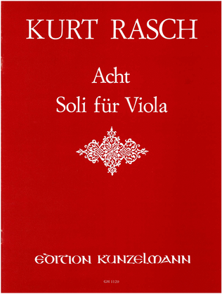 Book cover for 8 solos for viola