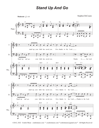 Stand Up And Go (Duet for Tenor and Bass solo)