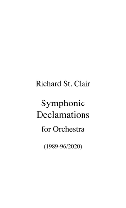 SYMPHONIC DECLAMATIONS for Orchestra [SCORE]