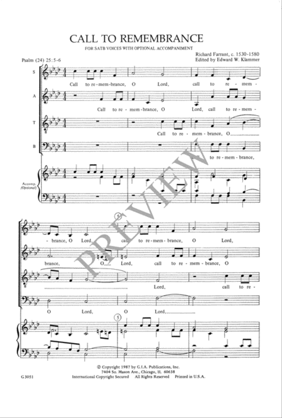 Call to Remembrance 4-Part scores gallery preview page 4