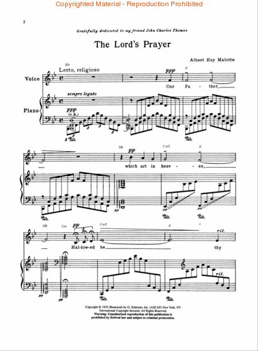 Lord's Prayer Lord's Prayer Voice scores gallery preview page 2