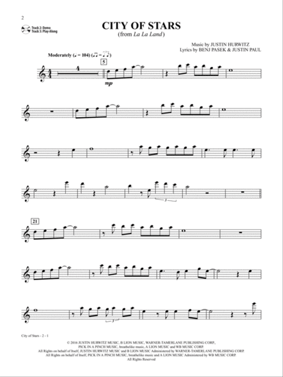 Hit Movie & TV Instrumental Solos Alto Saxophone scores gallery preview page 3