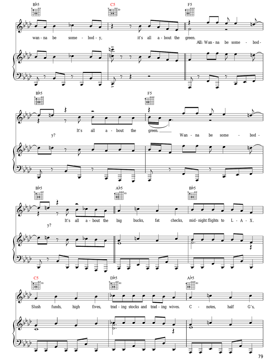 All About The Green Piano, Vocal, Guitar scores gallery preview page 3