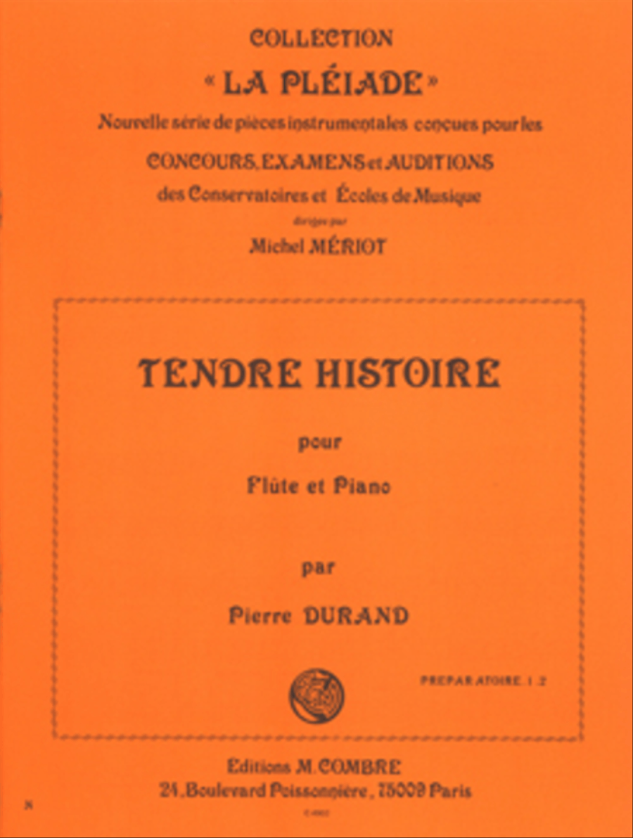 Tendre histoire Flute Solo scores gallery preview page 1