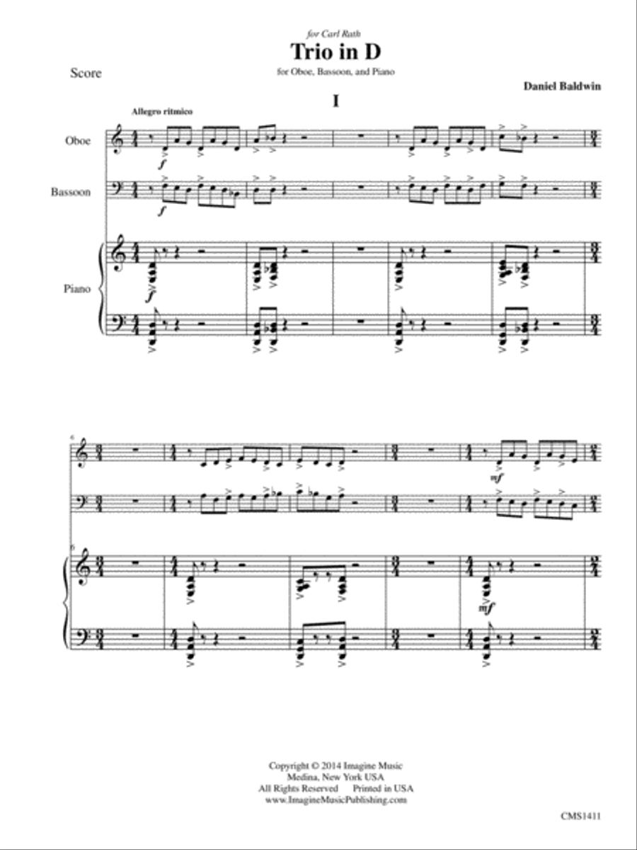 Trio in D Bassoon scores gallery preview page 8