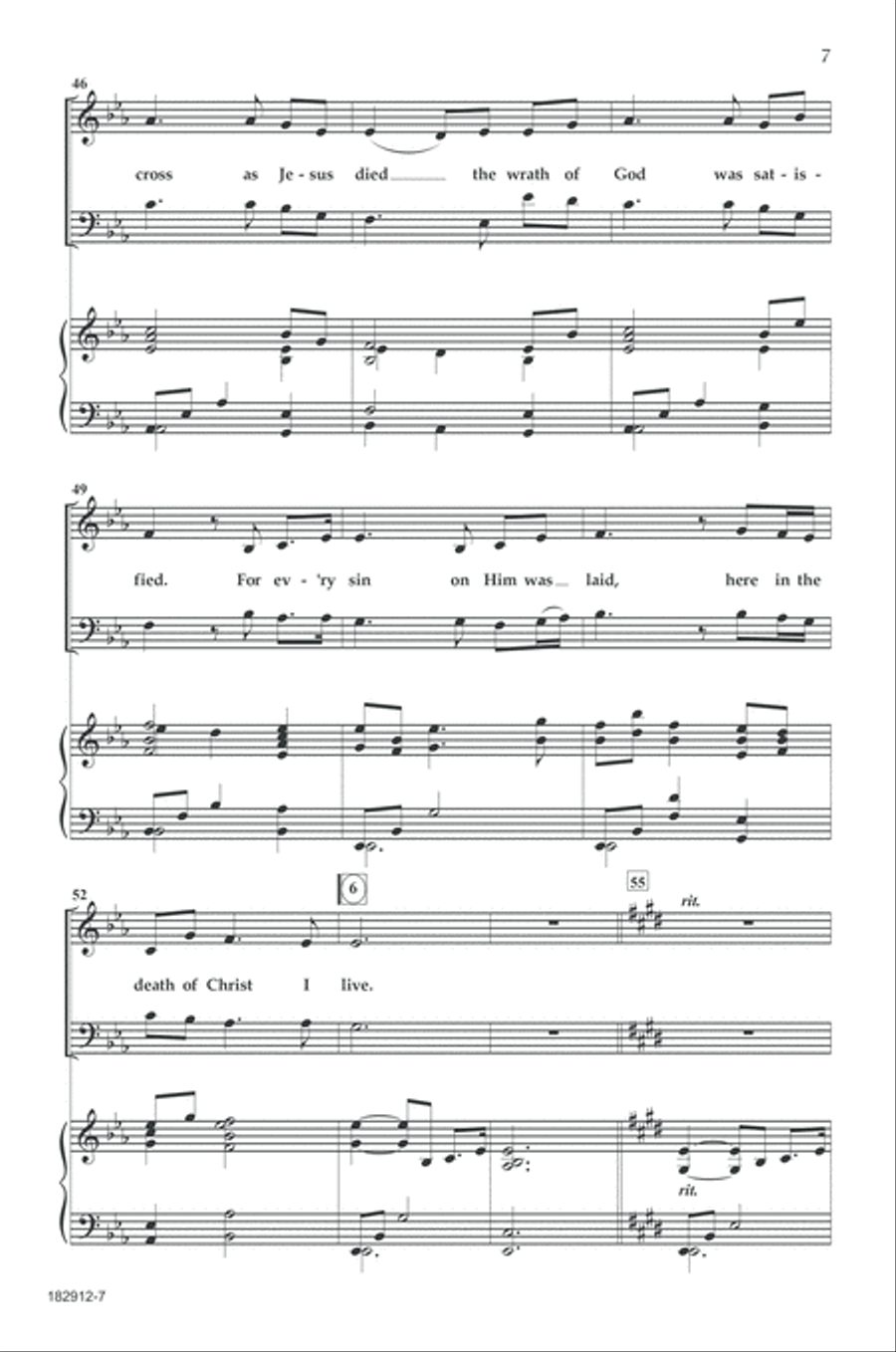 In Christ Alone 4-Part scores gallery preview page 6