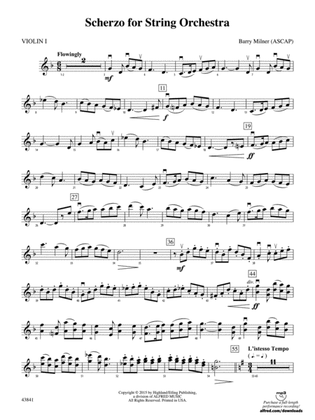 Scherzo for String Orchestra: 1st Violin