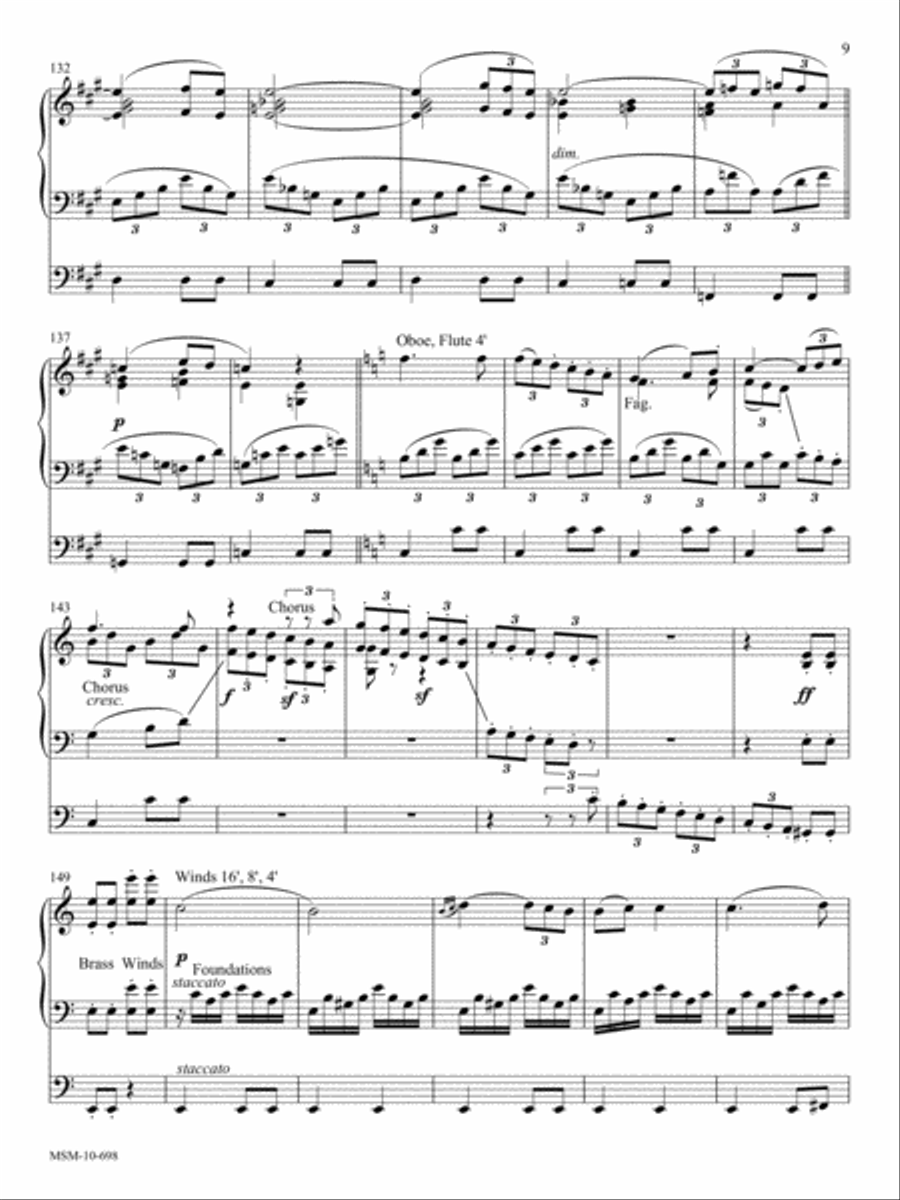 Allegretto (Symphony No. 7, Opus 92) Organ scores gallery preview page 14