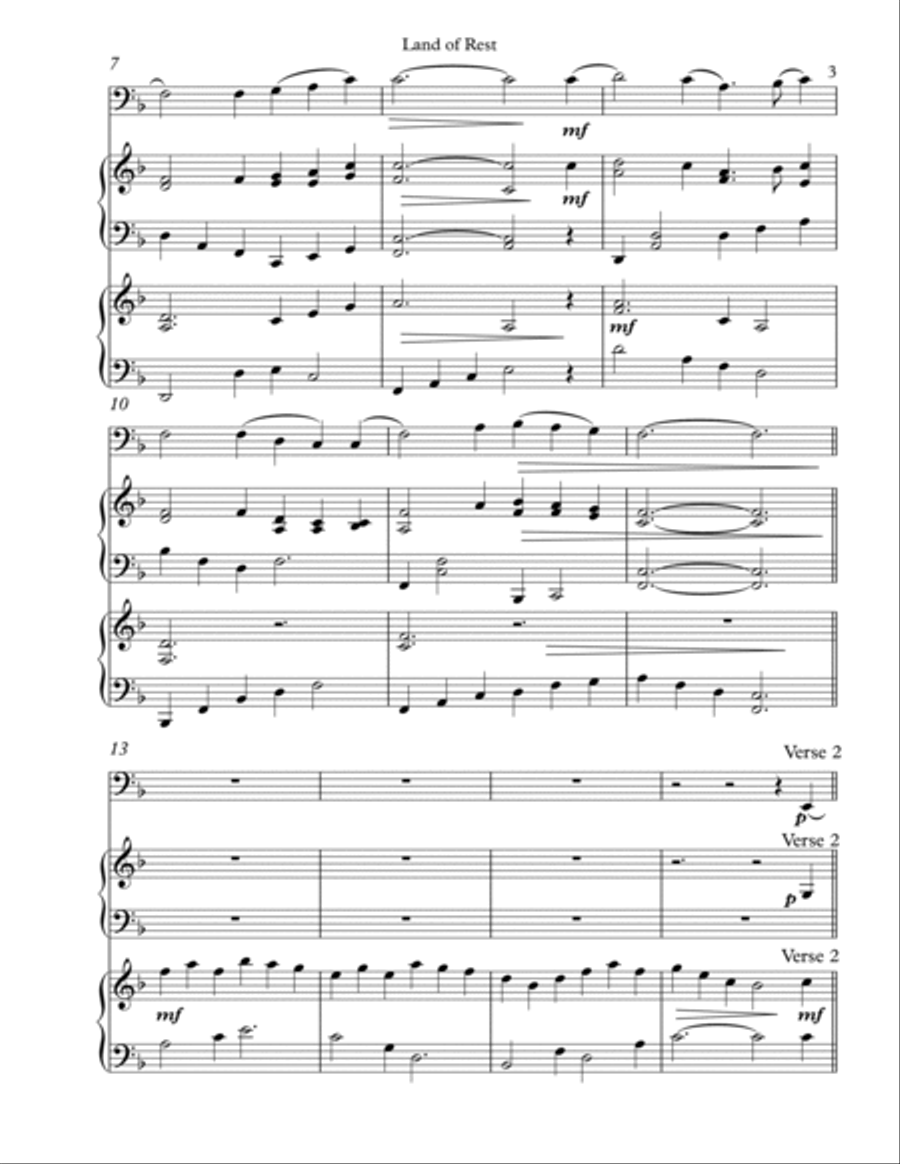 Land of Rest, Trio for Bassoon, Harp, Piano Bassoon scores gallery preview page 3