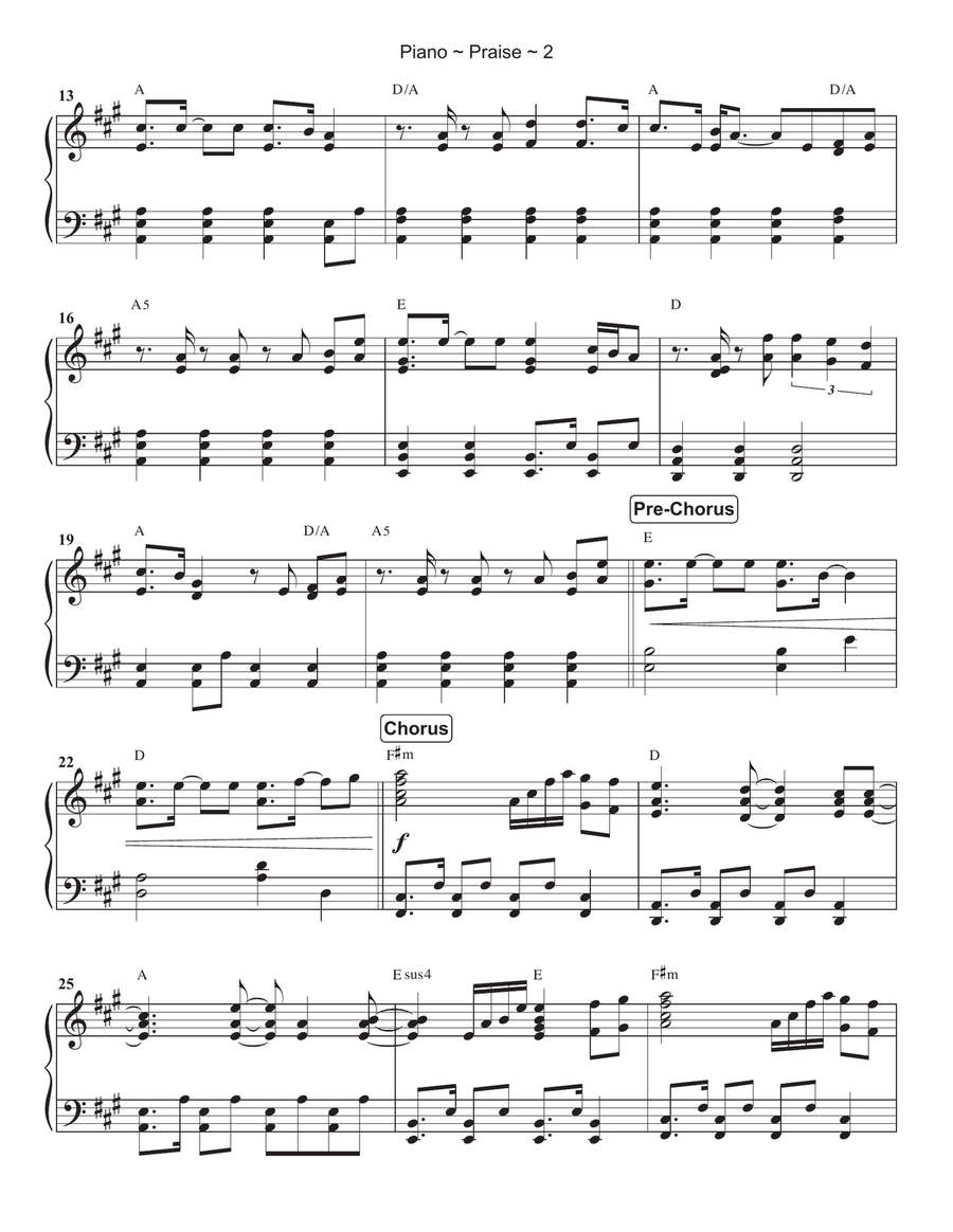 Praise Piano Solo scores gallery preview page 3