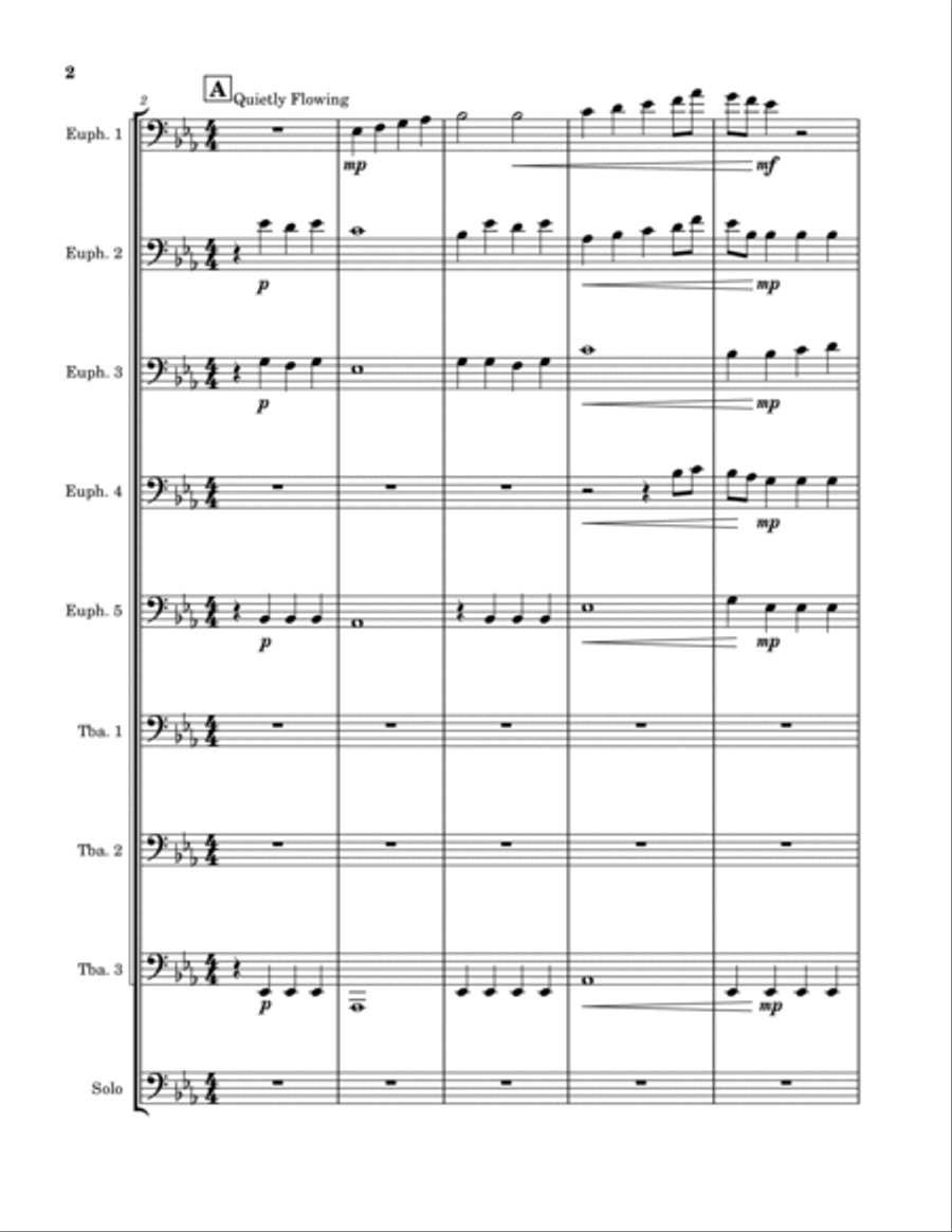 Ave Maria (Angelus Domini) Brass Ensemble scores gallery preview page 2