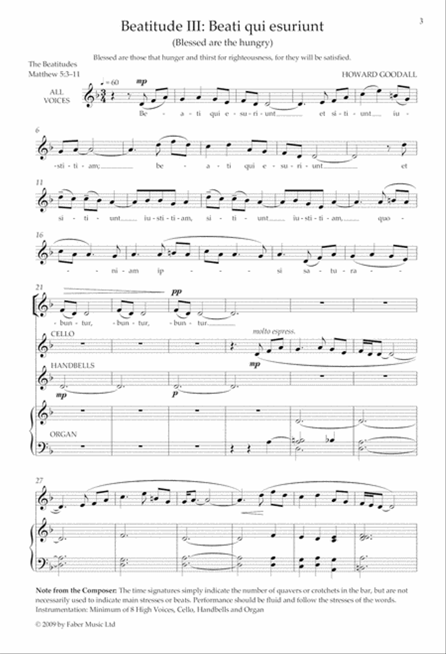 Beatitude III: Beati qui esuriunt (Blessed are the hungry) Women's Choir scores gallery preview page 2