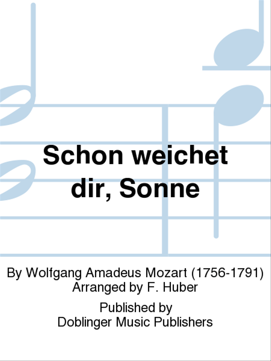 Schon weichet dir, Sonne Schon weichet dir, Sonne Choir scores gallery preview page 1