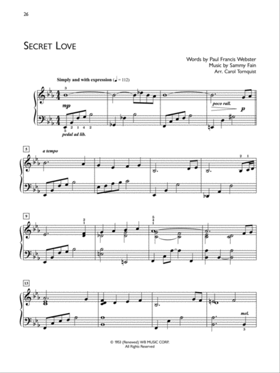 Popular Performer -- 1940s and 1950s Love Songs Piano Solo scores gallery preview page 3
