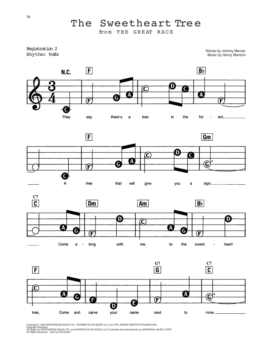 The Sweetheart Tree (from The Great Race)