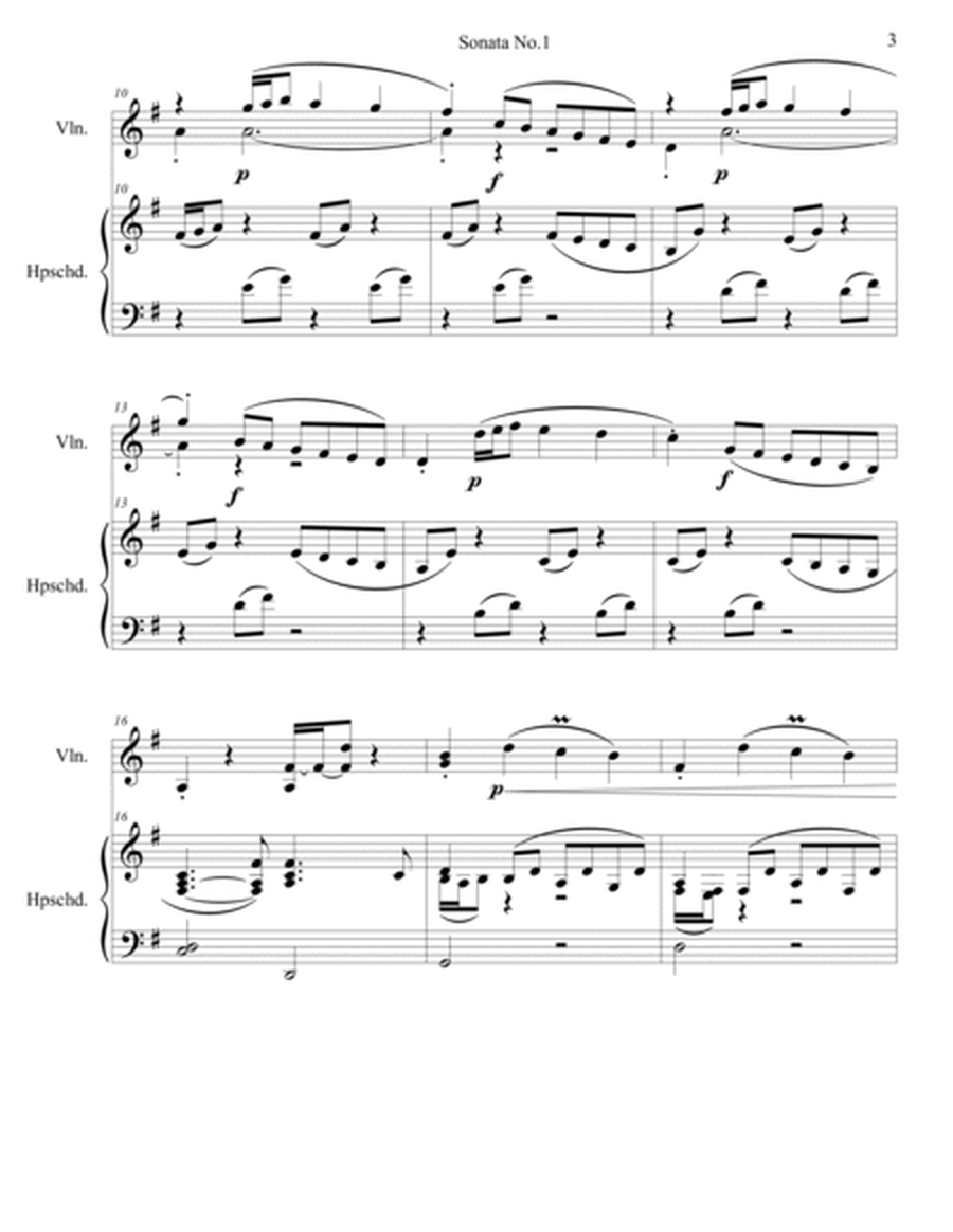 Brightling Sonatas for Violin and Harpsichord