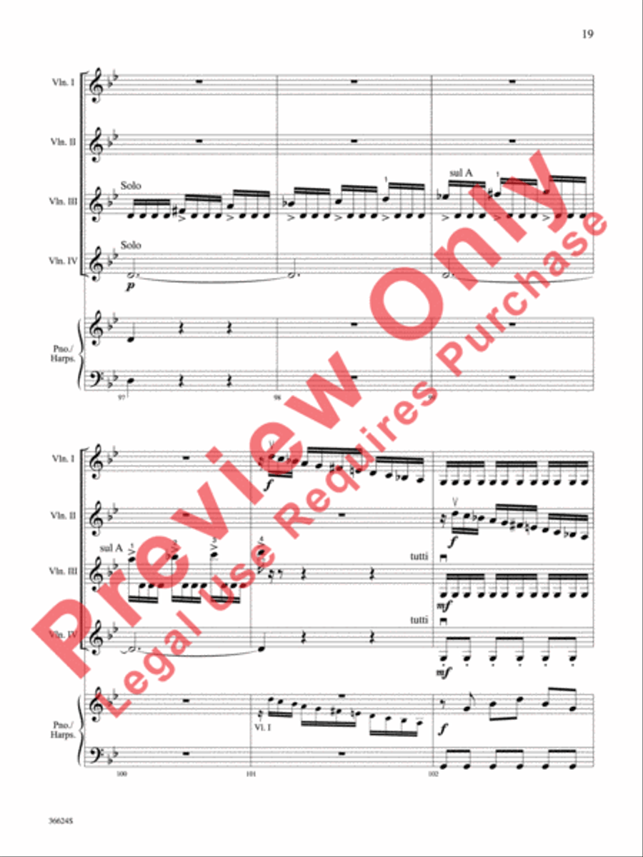 Violins Go Vivaldi -- Two Movements for Violin Quartet Small Ensemble scores gallery preview page 20