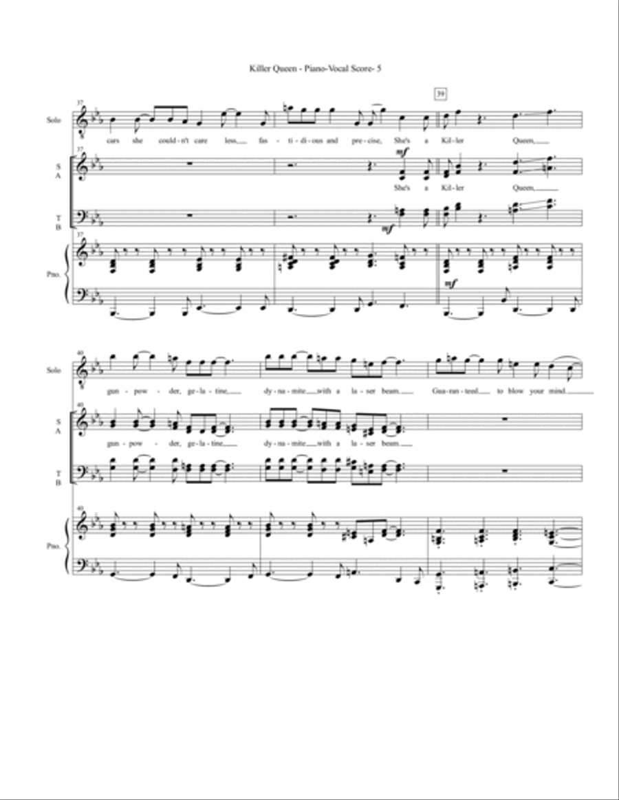 Killer Queen Killer Queen 4-Part scores gallery preview page 5