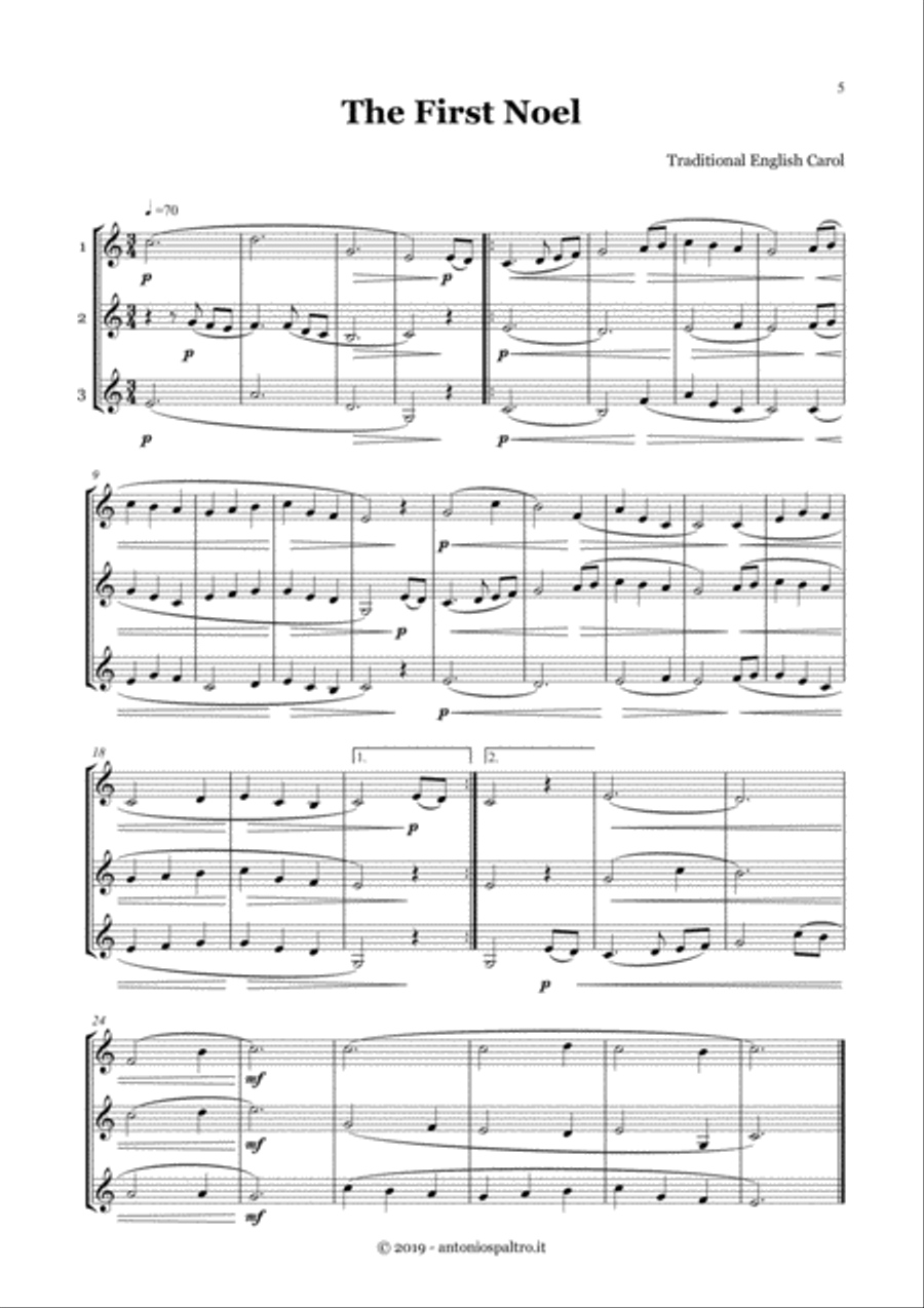 Christmas Carols Collection for Horn Trio image number null