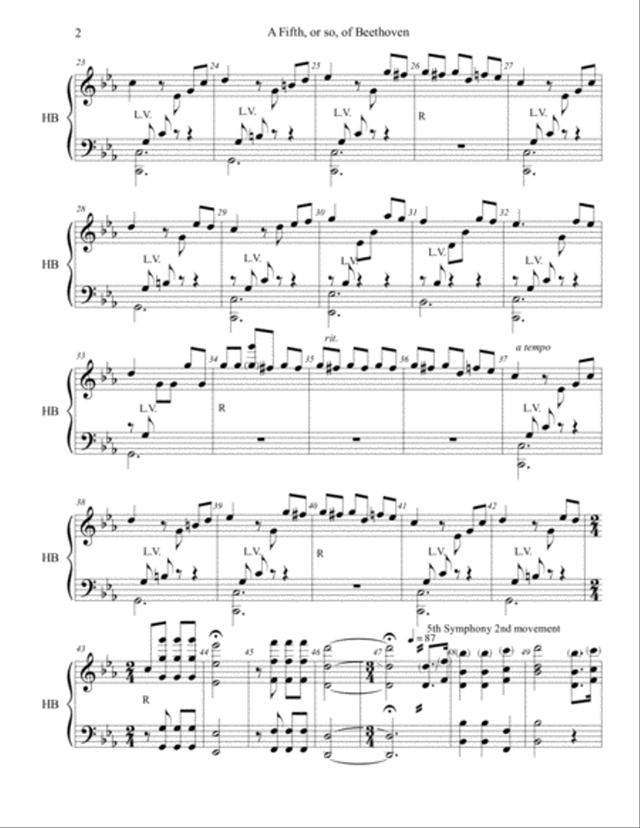 A Fifth, or so, of Beethoven Handbell Choir scores gallery preview page 2