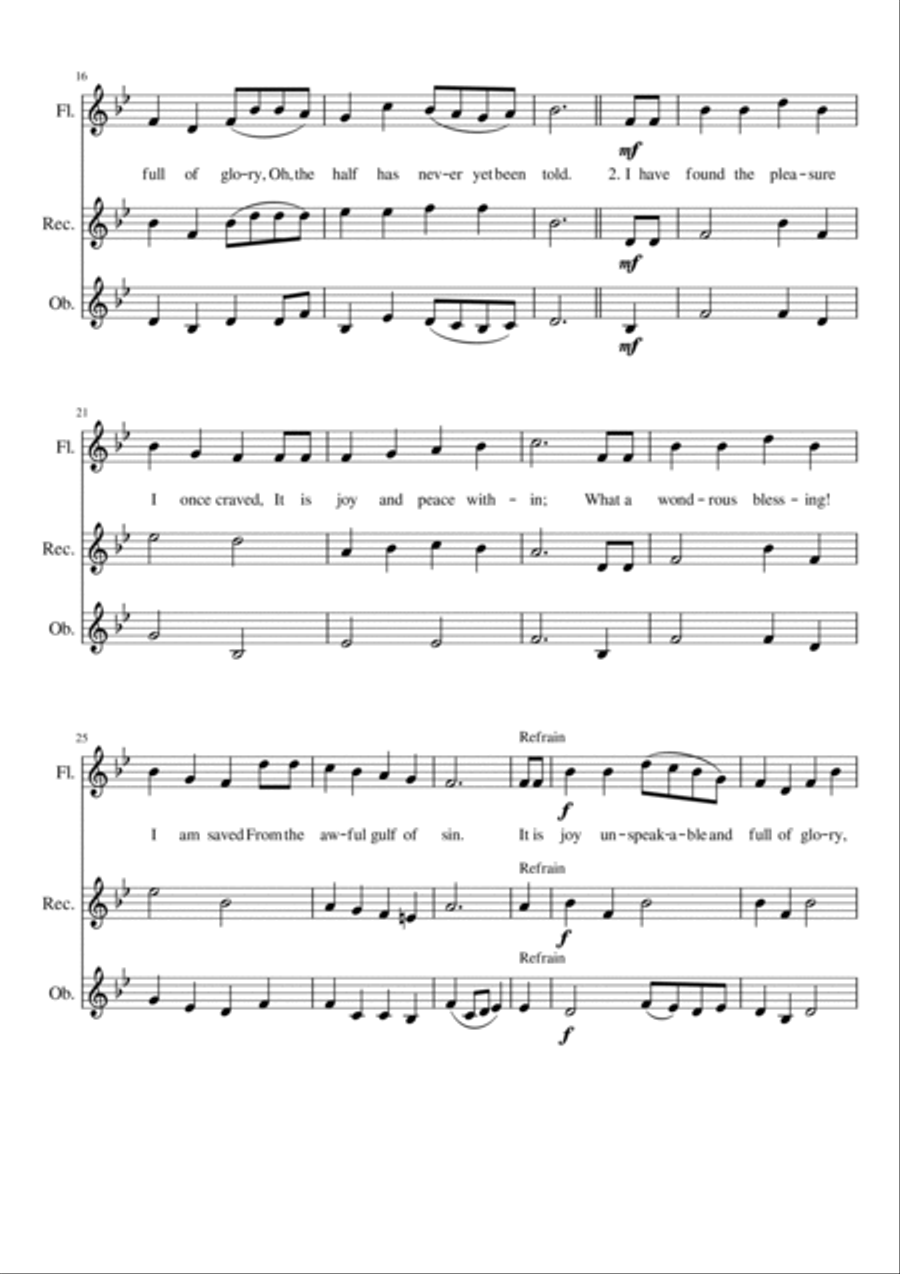 Joy Unspeakable Joy Unspeakable Woodwind Trio scores gallery preview page 2