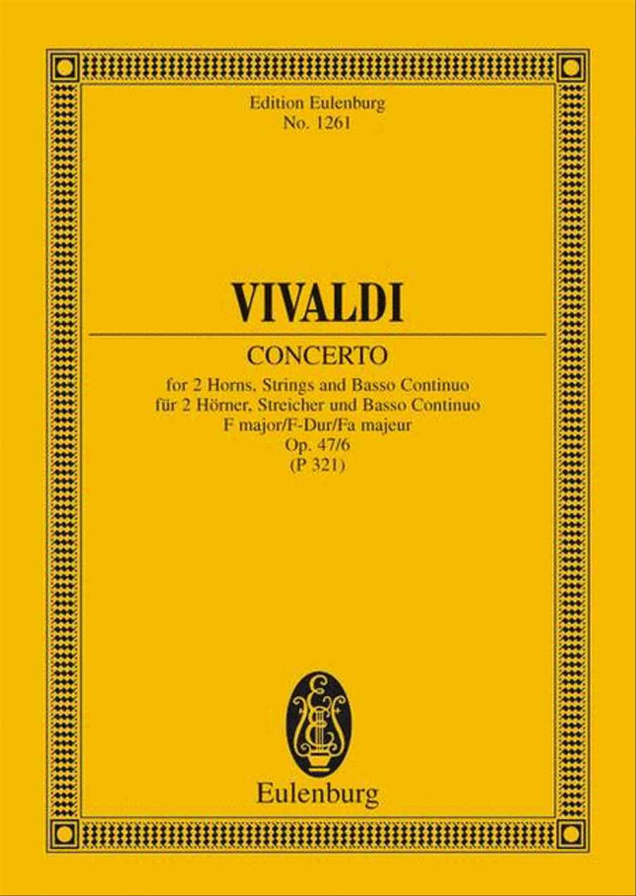 Concerto F major Horn scores gallery preview page 1