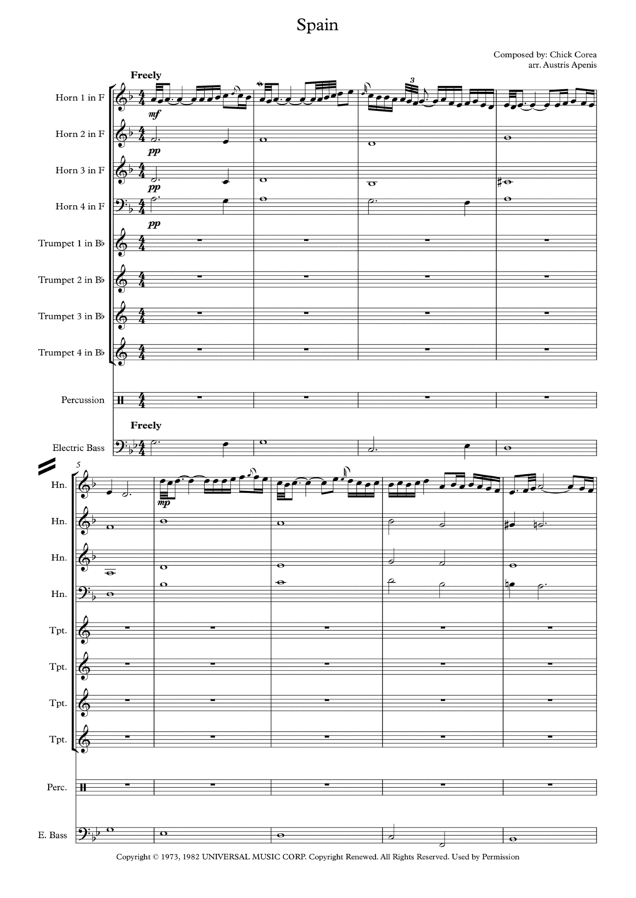 Spain Spain Small Ensemble scores gallery preview page 1