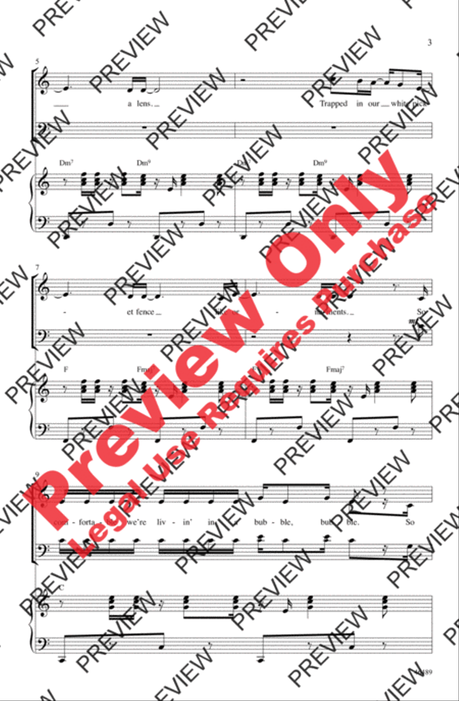 Chained to the Rhythm 3-Part scores gallery preview page 3